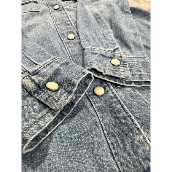 Gap Kids XS Denim Button Snap Front Shirt- Unisex Western Halloween Cowboy - Picture 5 of 6